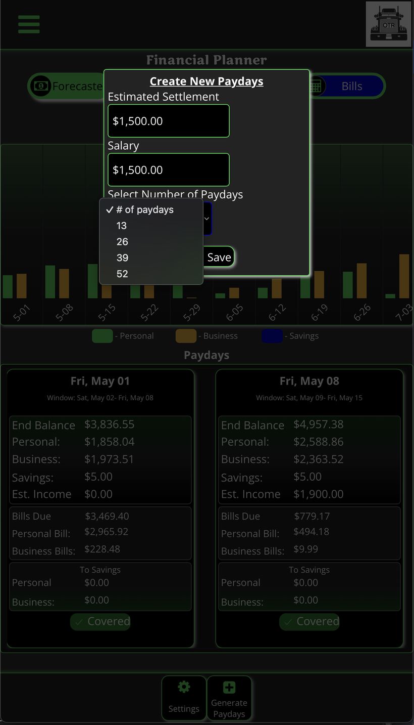 Generate Paydays — count