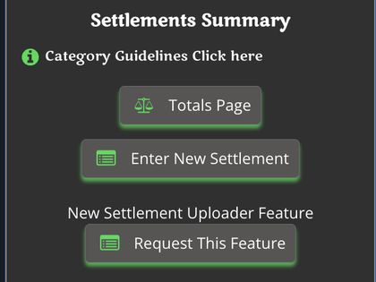 Settlements Summary screen for non-Prime carriers showing Request This Feature button